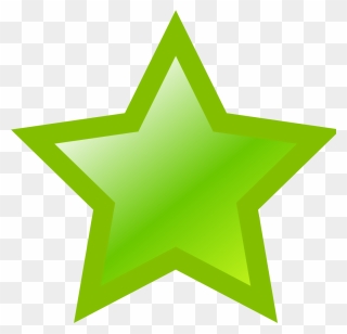 Open - Green Star Clip Art - Png Download