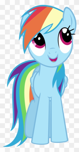 Rainbow Dash Looking Up - Little Pony Friendship Is Magic Clipart