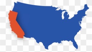 And California Also Has A Lower Mortality Rate Than - Vector United States Png Clipart
