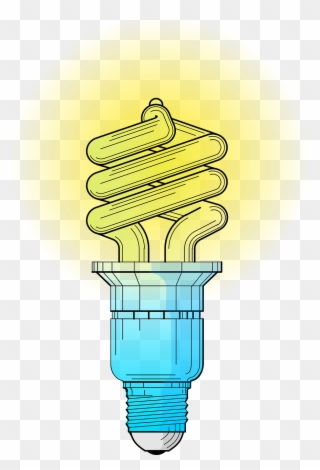 Compact Fluorescent Lamp - Fluorescent Light Bulb Cartoon Clipart