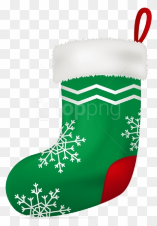Christmas Green Stocking Png - Blue Christmas Stocking Clipart Transparent Png