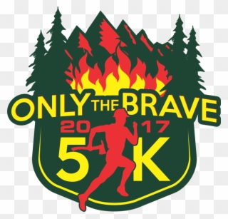 Only The Brave 5k Run - Emblem Clipart