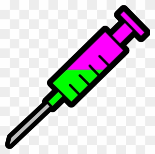 Cartoon Syringe Clip Art - Needle Clipart - Png Download