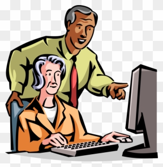 Vector Illustration Of Retired Elderly Senior Citizen Clipart