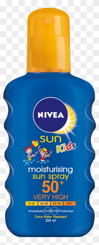 Kid's Coloured Sun Spray - Nivea Sunblock For Kids Clipart