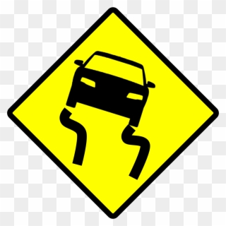 Indonesia New Road Sign 3a - Slippery Road Sign Clipart