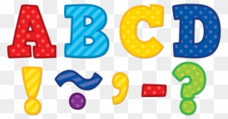 Playful Patterns Bold Block 3" Magnetic Letters Clipart