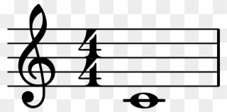 Musicxml C Whole Note - E Minor Key Signature Clipart