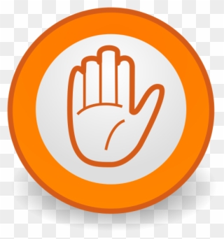 Commons Emblem Hand Orange - Texting And Driving At&t Clipart