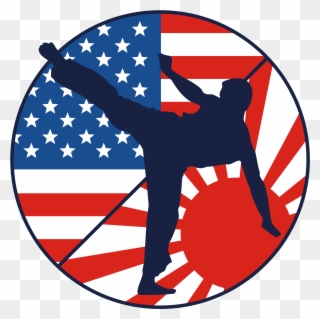 American Blackbelt Home Ⓒ - American Flag Circle Logo Clipart