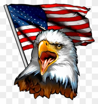 Flag And Eagle - Usa Flag Eagle Stickers Clipart
