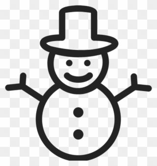 Snowman Rubber Stamp - Snowman Symbol Clipart