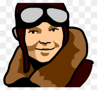 Amelia Cliparts - Amelia Earhart Easy Drawing - Png Download