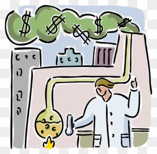 Vector Illustration Of Chemist Technician In Chemistry Clipart