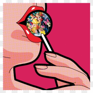 Untitled 1 Girl Sucking On Lollipop Drawing Clipart Full Size