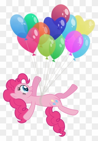 My Little Pony Clipart Balloon - Pinkie Pie With Balloons - Png Download