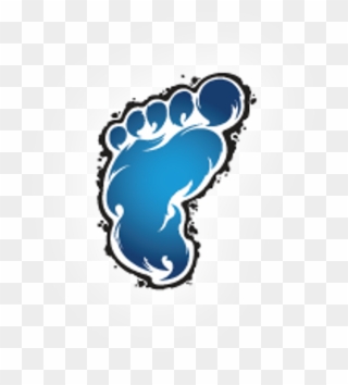 Yeti Travel - Bigfoot Footprint Cartoon Clipart
