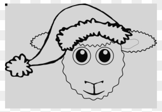 Lamb Face Clip Art Face Sheep Clipart - Christmas Sheep Coloring Pages - Png Download