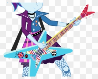 Piercing Clipart Punk Music - My Little Pony Eg Rainbow Dash With Guitar - Png Download