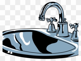 Bathtub Clipart Shower Tap - Bathroom Sink Clipart - Png Download