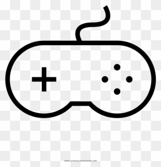 Video Game Controller Coloring Page - Dibujo De Control De Videojuegos Clipart