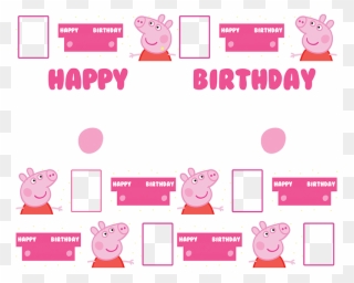 Personalised Peppa Pig Themed Birthday Banner With - Peppa Pig Clipart