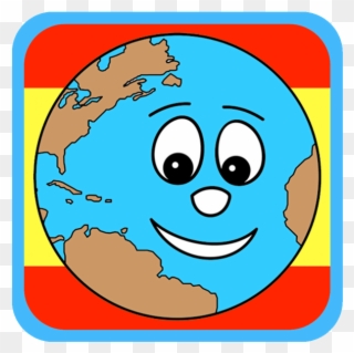 Spanish Language Prodigy 4 - Smiling Globe Clipart Black And White - Png Download
