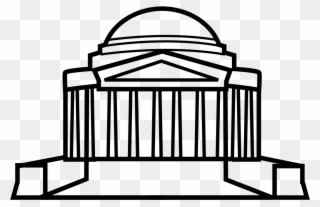 Washington Thomas Jefferson Memorial 1 - Line Art Clipart