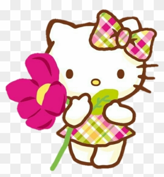 #hellokitty #hello Kitty #spring #primavera #flower - Cute Hello Kitty Png Clipart