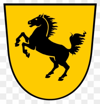 Coat Of Arms Of Stuttgart - Gold Horse Png Clipart