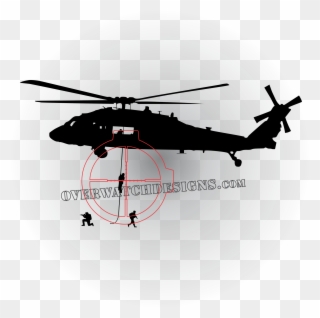Helicopter With Roper Sticker - Helicopter Rotor Clipart