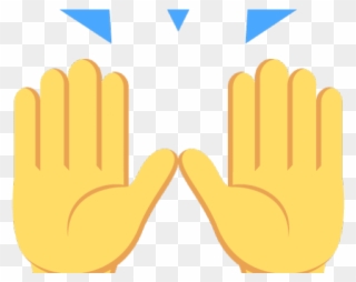Hand Emoji Clipart Person Raising Both Hand In Celebration - Raised Hands Emoji Transparent - Png Download