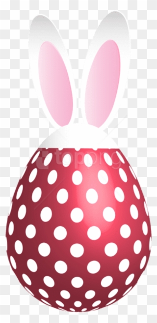 Easter Dotted Bunny Egg Red Png - Bunny Eggs Clipart Easter Clip Art Free Transparent Png