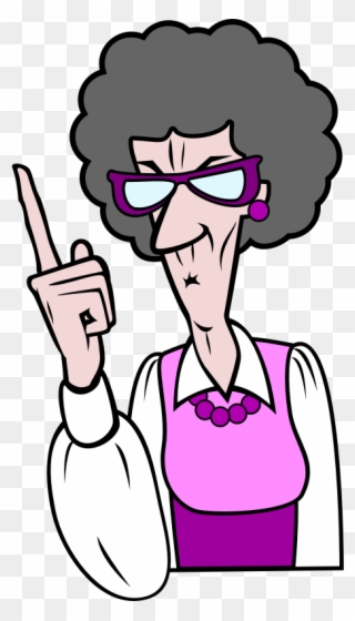 Pointing Old Woman - Old Lady Clipart Png Transparent Png