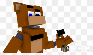 Freddy Fazbear Made In Mine-imator - Mine Imator Clipart