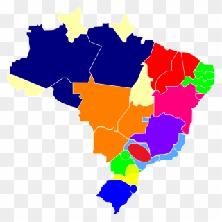 Mapa Brasil Clip Art - Brazil Port Map - Png Download