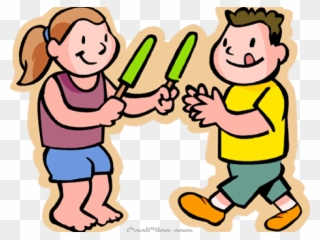Snack Clipart Kids Sharing - Sharing Of Toys Clipart - Png Download