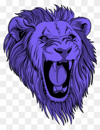 #mq #purple #lion #lions #head #wild - Vector Cara De Leon Clipart