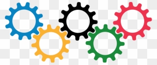 Olympic Gears - Rotating Gears Gif Clipart