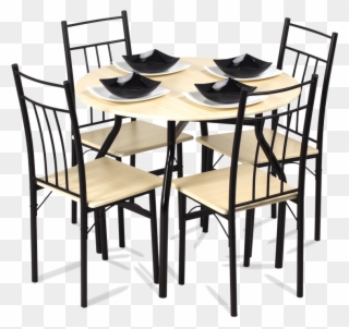 Dining Set Table - Juego De Mesas Y Sillas Png Clipart