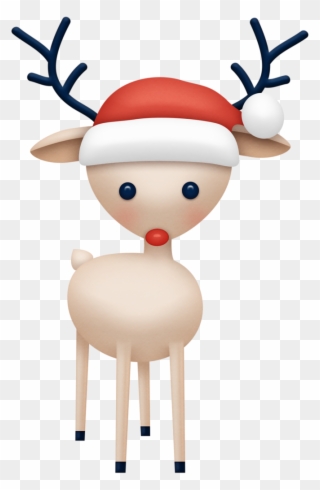 ○‿✿⁀reindeer‿✿⁀○ Christmas Clipart, Reindeer, Santa, - Олень Мульт Арт - Png Download