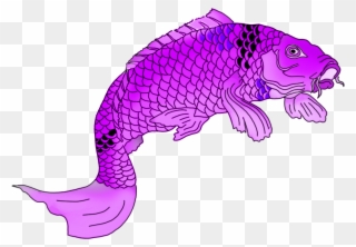 Png Transparent Download Colorful Drawings Purple - Japanese Fish Drawing Clipart