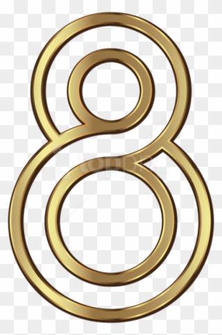 Download Number Eight Golden Clipart Png Photo - Eight Transparent