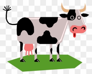 Vector Illustration Of Farm Agriculture Livestock Animal - Cow Clipart