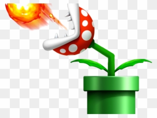 Fireball Clipart Super Mario - Mario Fire Plant - Png Download