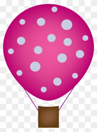 Hot Air Balloon Clipart Polka Dot - Balloon - Png Download