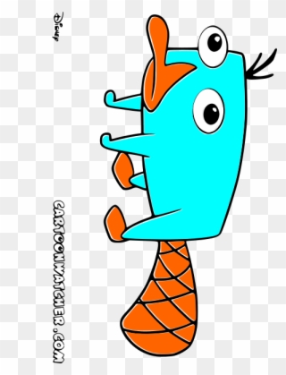 Phineas And Ferb Perry Coloring1 - Draw Perry The Platypus Clipart