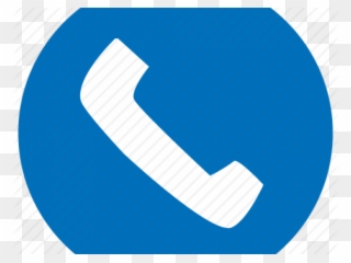 Phone Icons Blue - Circle Clipart