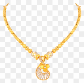 Dainty Golden Swirls Necklace - Necklace Clipart