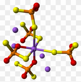 Sodium Dithiophosphate Xtal Na Coordination 3d Clipart